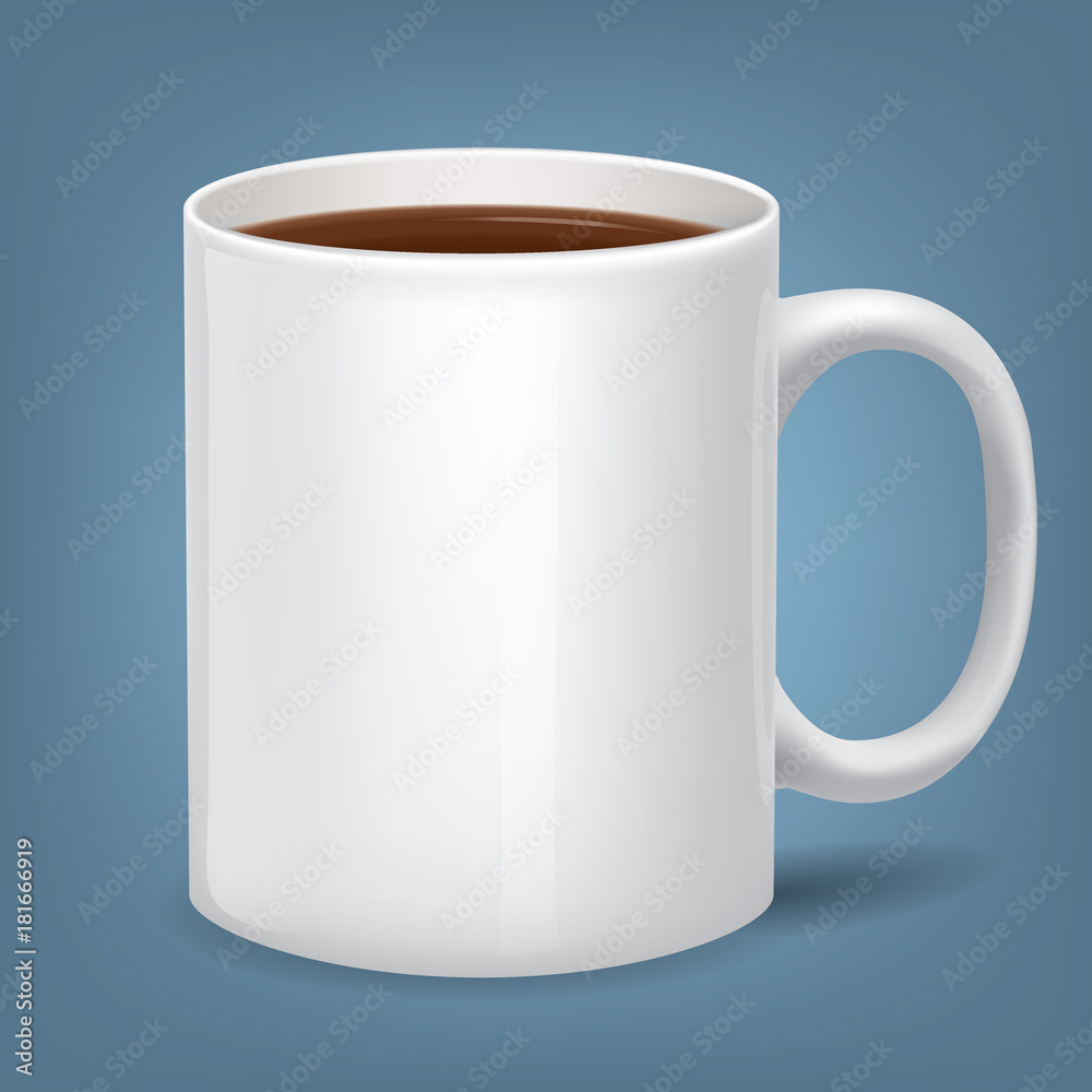 Vector cup, mug with tea or coffee Vector cup, mug with tea or coffee