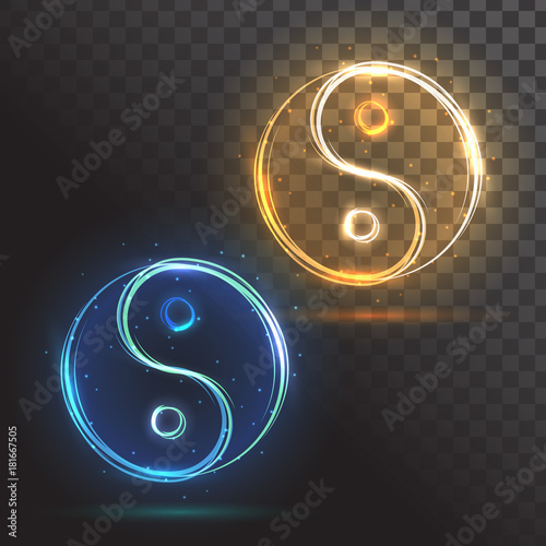 Yin yang symbols