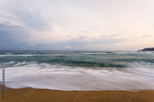 Sunset over Sea, Dramatic Sunset on the Beach, Nature in twilight period