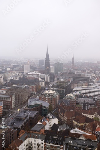 Aerial view to Hamburg city. Germany © Valeria
