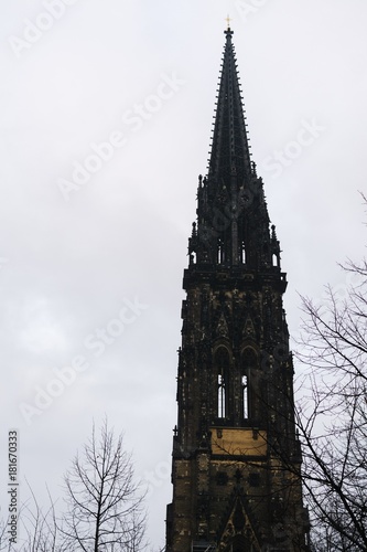 St. Nicholas Church in Hamburg. Germany