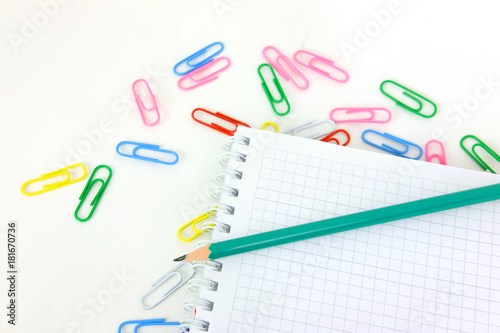 Foto Stationaries on a table