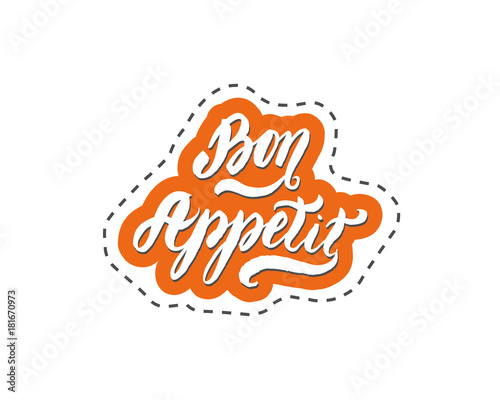 Bon Appetit hand drawn lettering