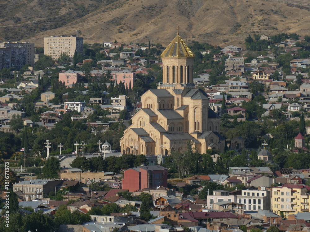 Blick über Tiflis in Georgien