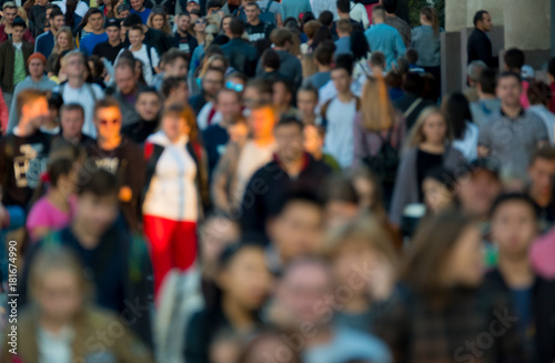 Crowd of people on the street. No recognizable faces © Anton Gvozdikov