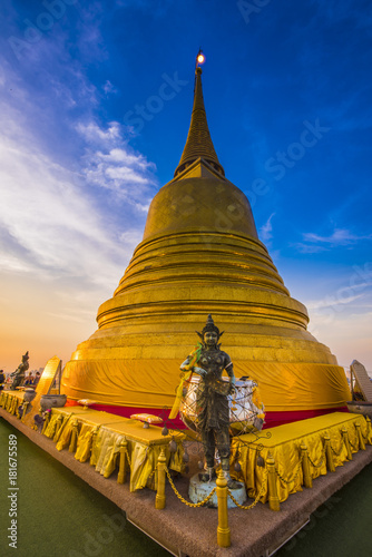 The top of Wat Saket (The temple of the golden mount) in Bangkok, Thailand.