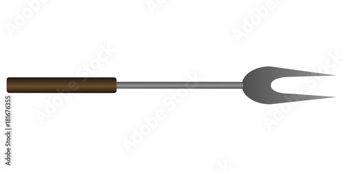 Isolated barbecue fork