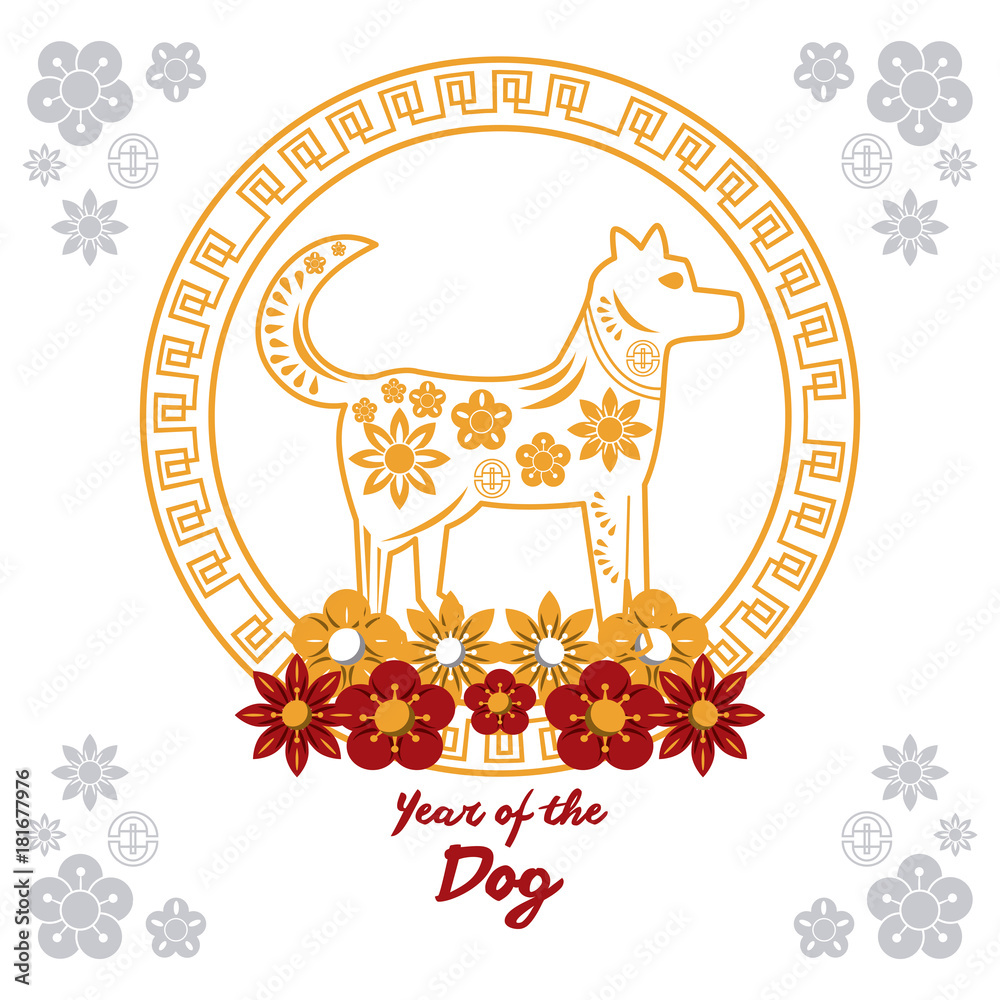 Obraz premium New chinese year 2018
