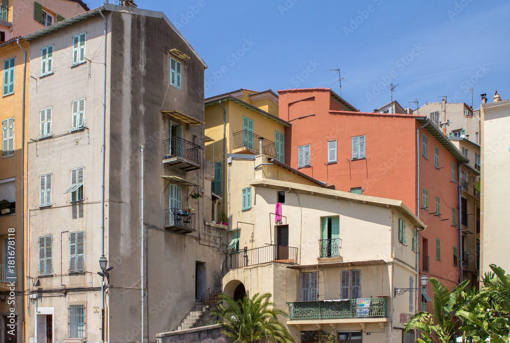 Old town Menton in Provence, France