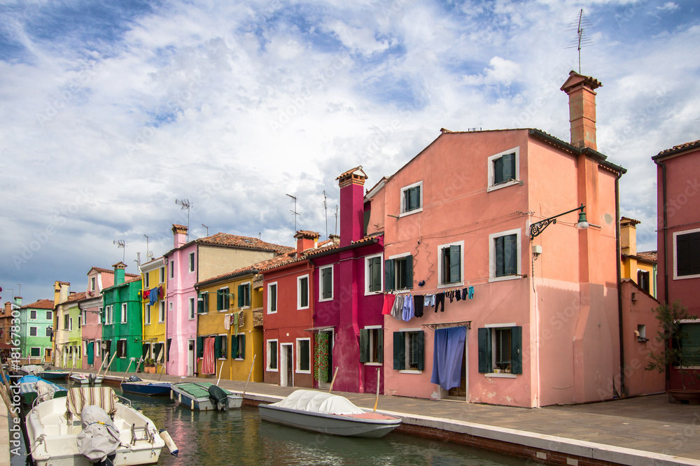 Colorful houses in Burano, Venice