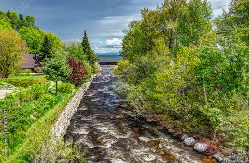 Εκτύπωση καμβά Saint Lawrence river with inland creek in Saint-Irenee, Quebec, Canada in Charle