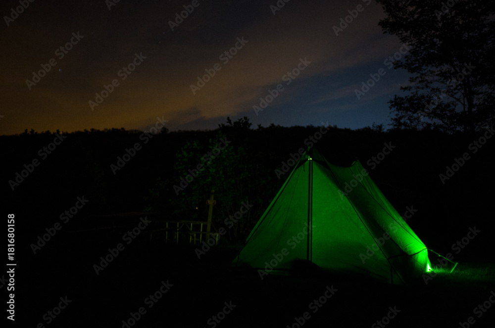 Tent and night sky Tent and night sky