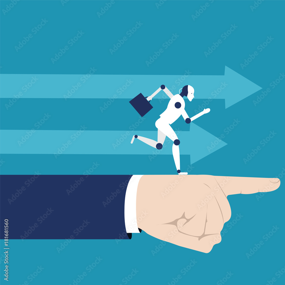 ARTIFICIAL INTELLIGENCE, Robotics and business management concept ARTIFICIAL INTELLIGENCE, Robotics and business management concept