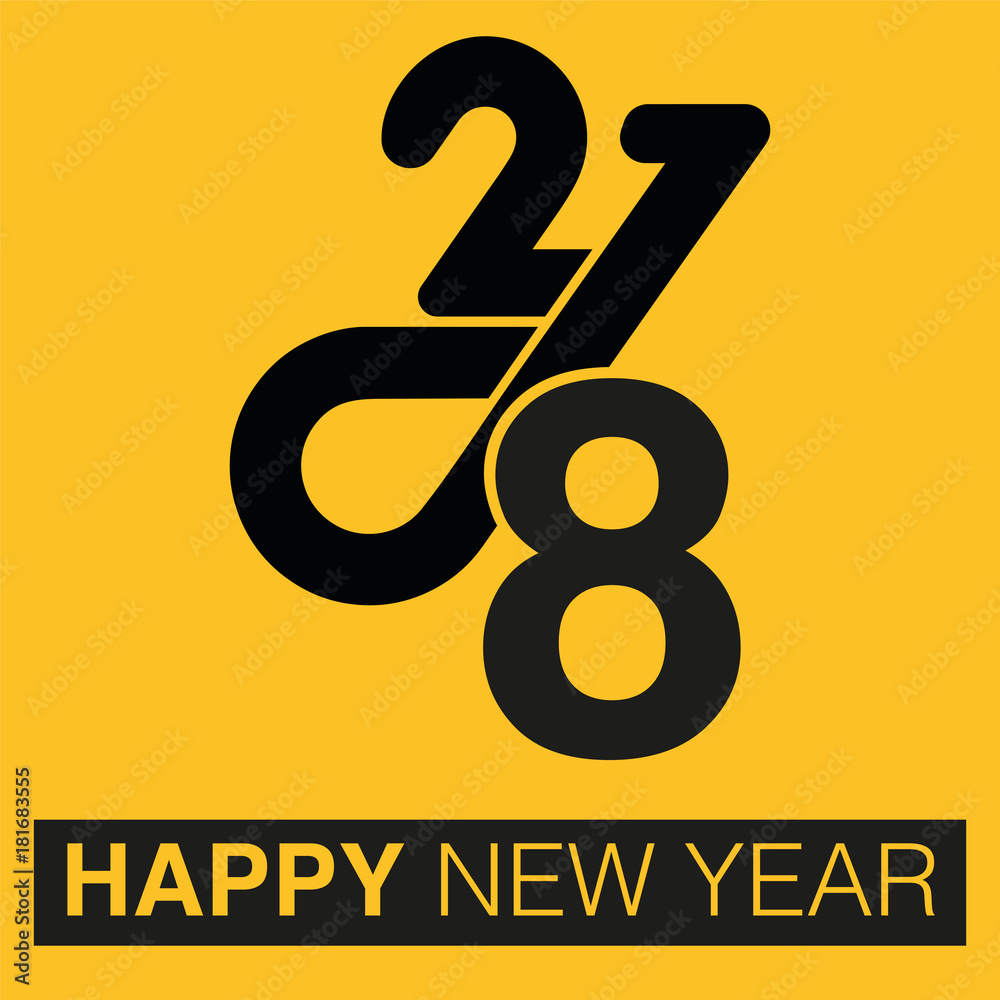 HAPPY NEW YEAR, typographic arrangement 2 HAPPY NEW YEAR, typographic arrangement 2