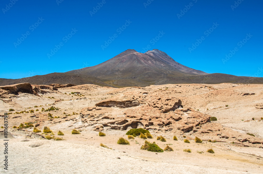 View of the crater of Tunupa Volcano near Uyuni, Bolivia