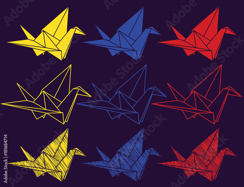 Origami cranes