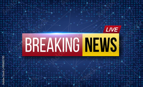 Creative vector illustration of world live breaking news. TV channel show broadcast art design. Business, technology background. Abstract concept graphic element