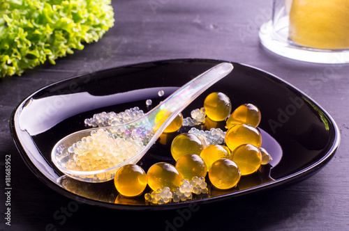 Fototapeta Naklejka Na Ścianę i Meble -  Molecular caviar and spheres