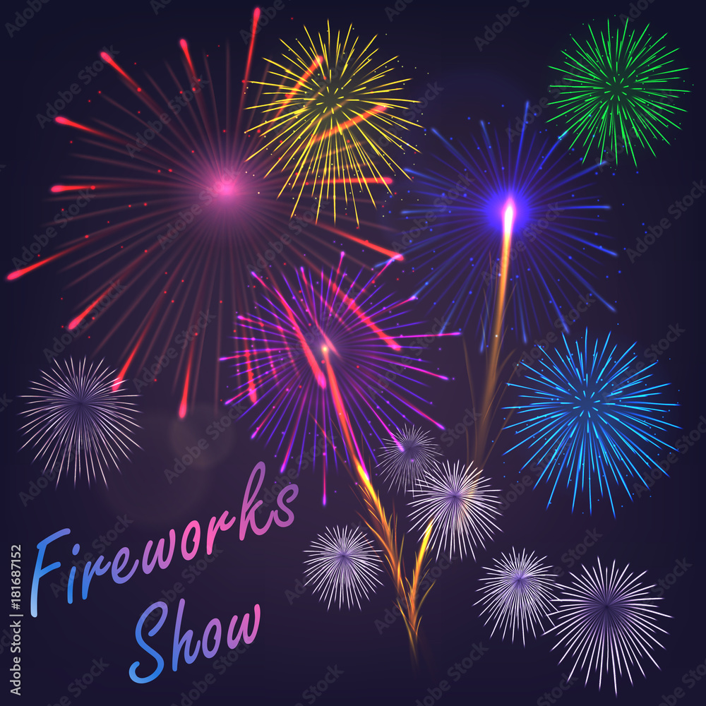 Vector fireworks,template, poster Vector fireworks,template, poster
