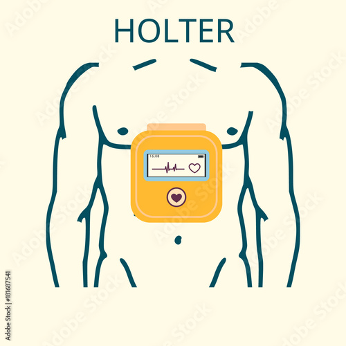 Daily monitoring of ECG. Holter for daily use. The device monitors the bleeding of the heart. And can prevent a heart attack.