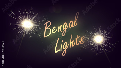 Vector Bengal lights, template, poster