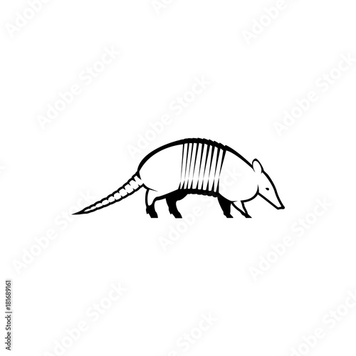vector armadillo silhouette