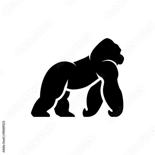 Obraz na płótnie vector gorilla silhouette