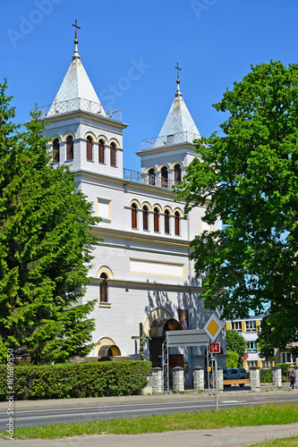 Saint Anthony's church in summer sunny day. Braniewo, Poland photo