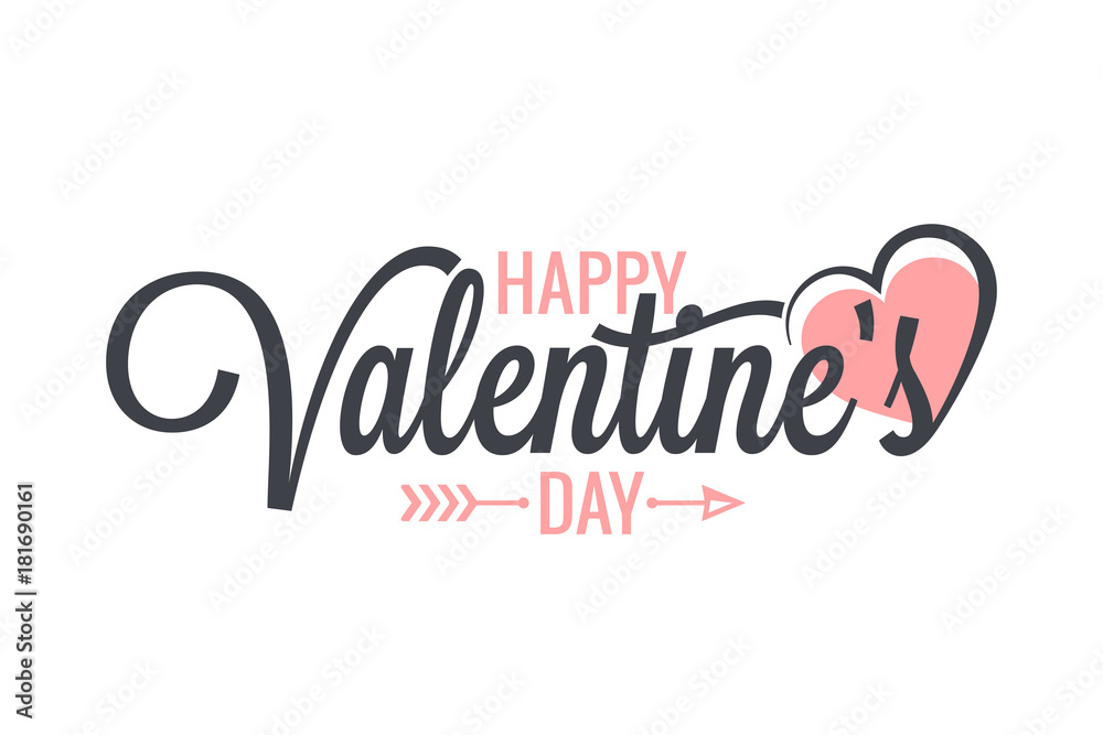 Valentines day vintage lettering background