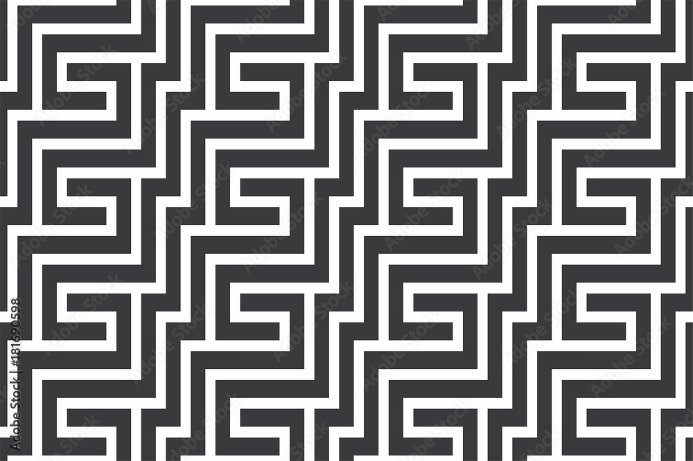  Black and white seamless geometric pattern