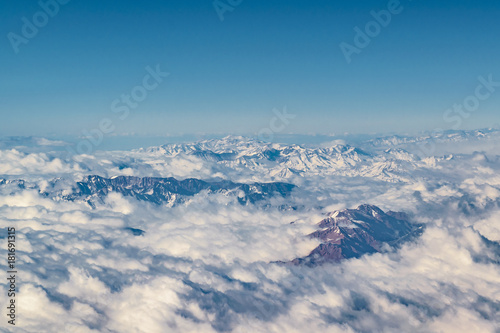 Andes Mountains Aerial View, Chile © danflcreativo