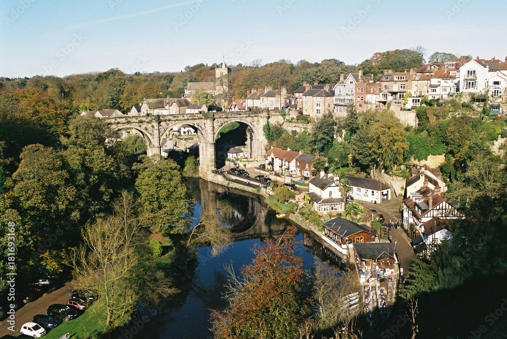 View of Knaresborough, Yorkshire, from the Castle.