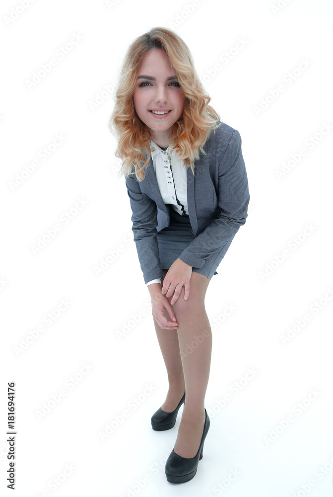 business woman posing in front of the camera. business woman posing in front of the camera.