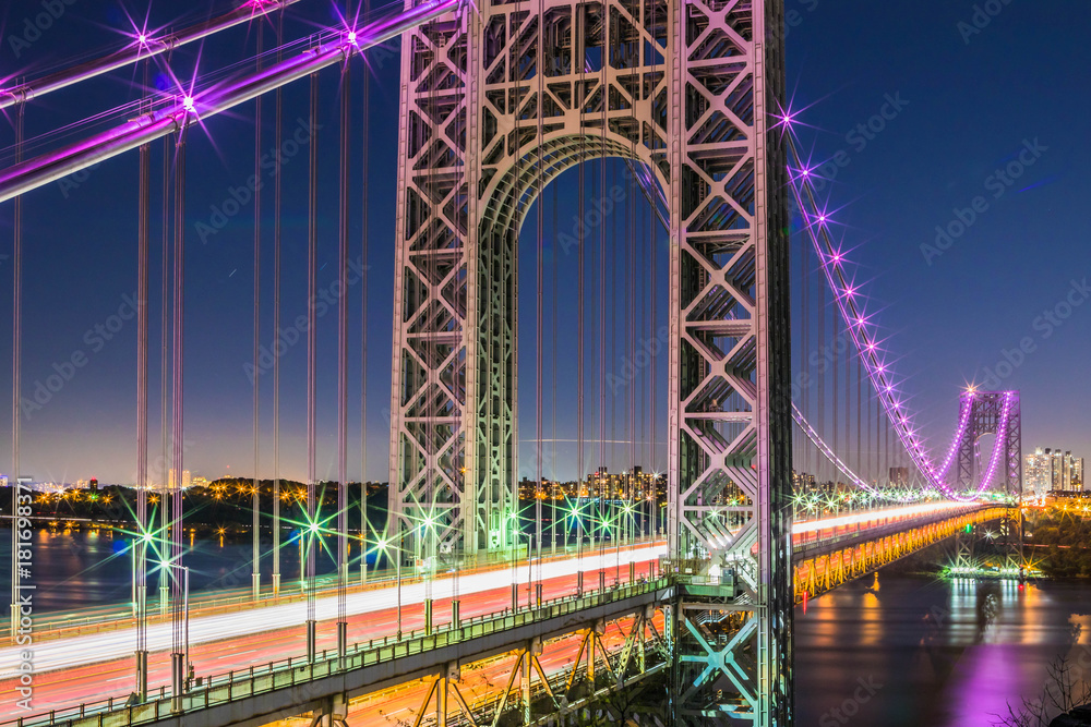 Naklejka premium George Washington bridge from Fort Lee. 