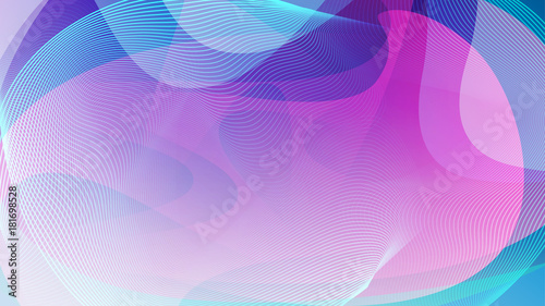 Canvas Print Blue-magenta twisted warp