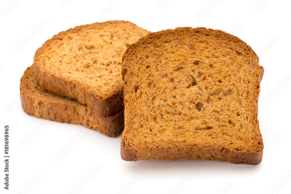 Sliced Toast Bread isolated on white background, top view. Sliced Toast Bread isolated on white background, top view.