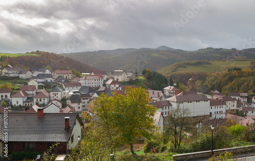 Navarre villages in autumnal season