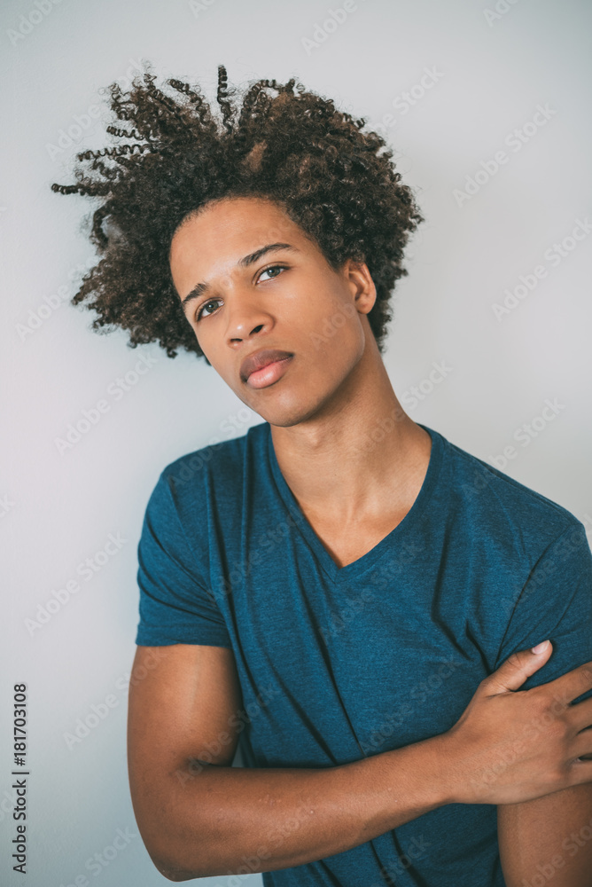 Portrait of a young thoughtful mixed race man Portrait of a young thoughtful mixed race man