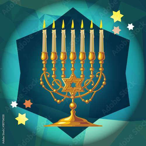 Golden menorah