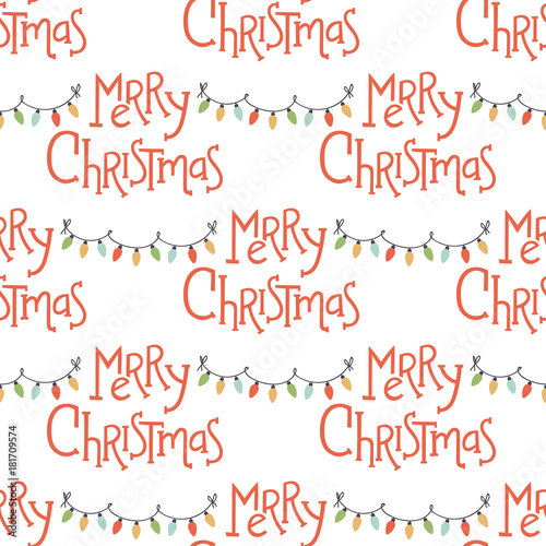 Christmas seamless pattern hand drawn style holiday wallpaper decoration vector background