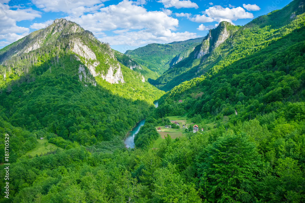 The opening of the landscape from the bridge Djurdjevic in the north of Montenegro. The opening of the landscape from the bridge Djurdjevic in the north of Montenegro.
