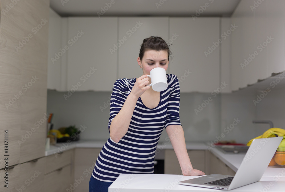 woman drinking coffee enjoying relaxing lifestyle woman drinking coffee enjoying relaxing lifestyle