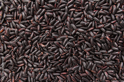 Obraz na płótnie Black Rice seed. Closeup of grains, background use.