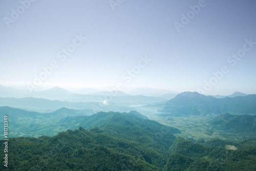 Beautiful mountains at Phu Chi Dao in Chaing Rai, Thailand