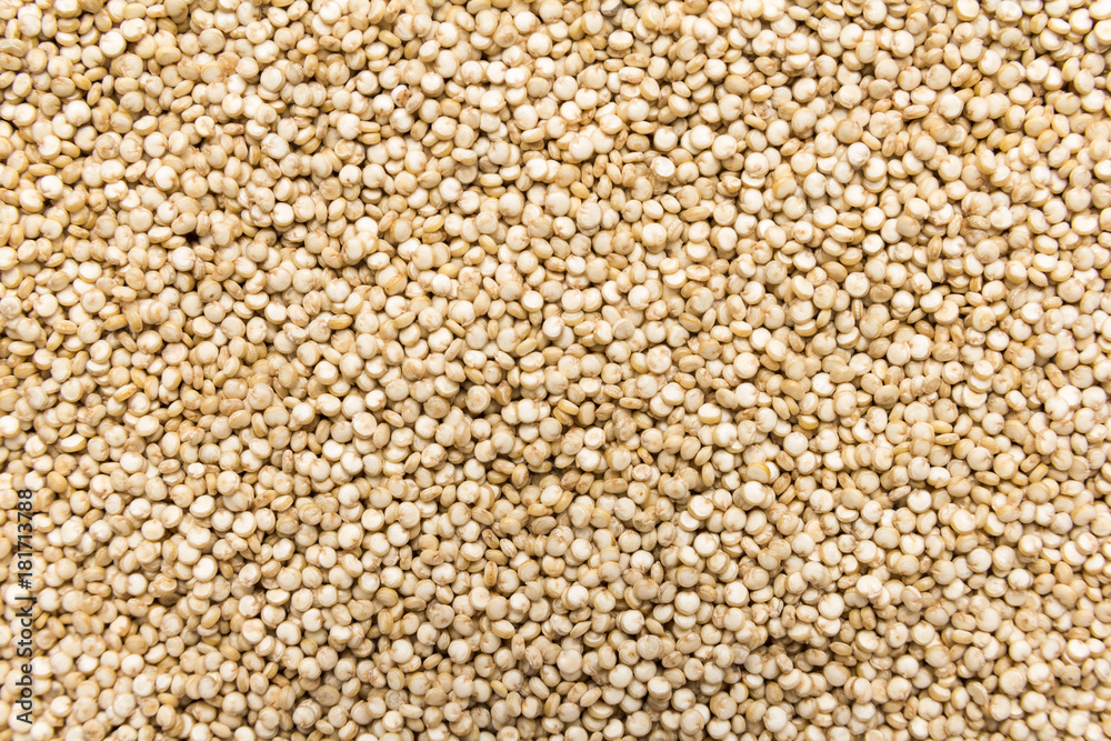 Golden Quinoa seed. Closeup of grains, background use.