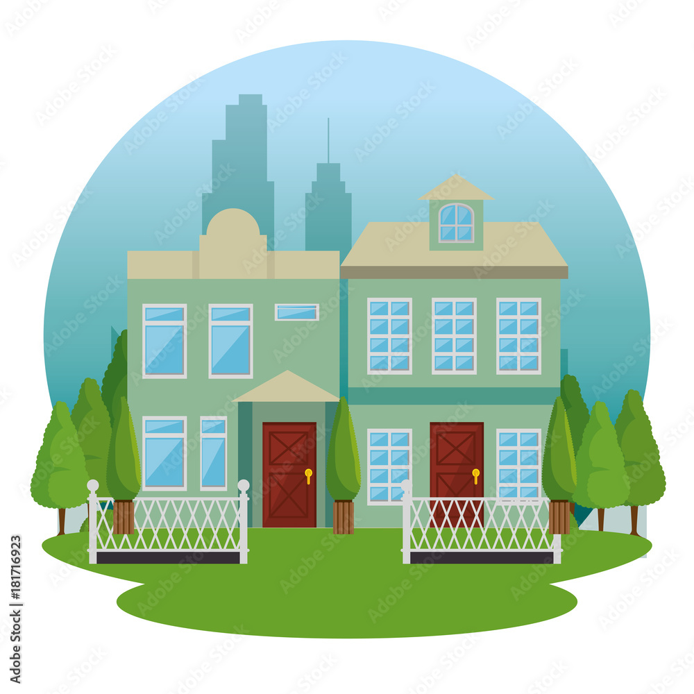 beautiful and modern family house vector illustration graphic design