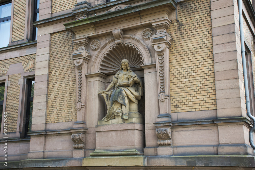 Statue of Church of old town of Heidelberg at Heidelberg, Germany