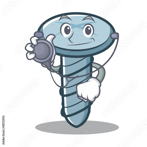 Doctor screw character cartoon style
