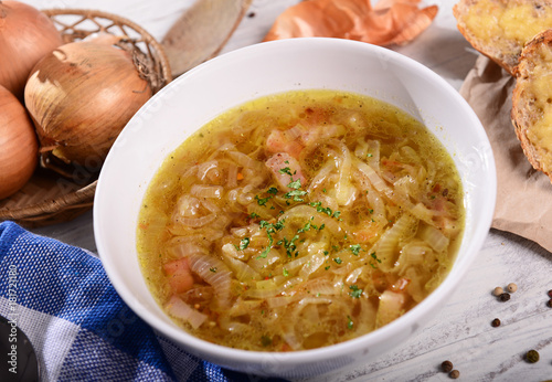 Homemade onion soup