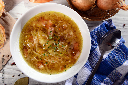 Homemade onion soup